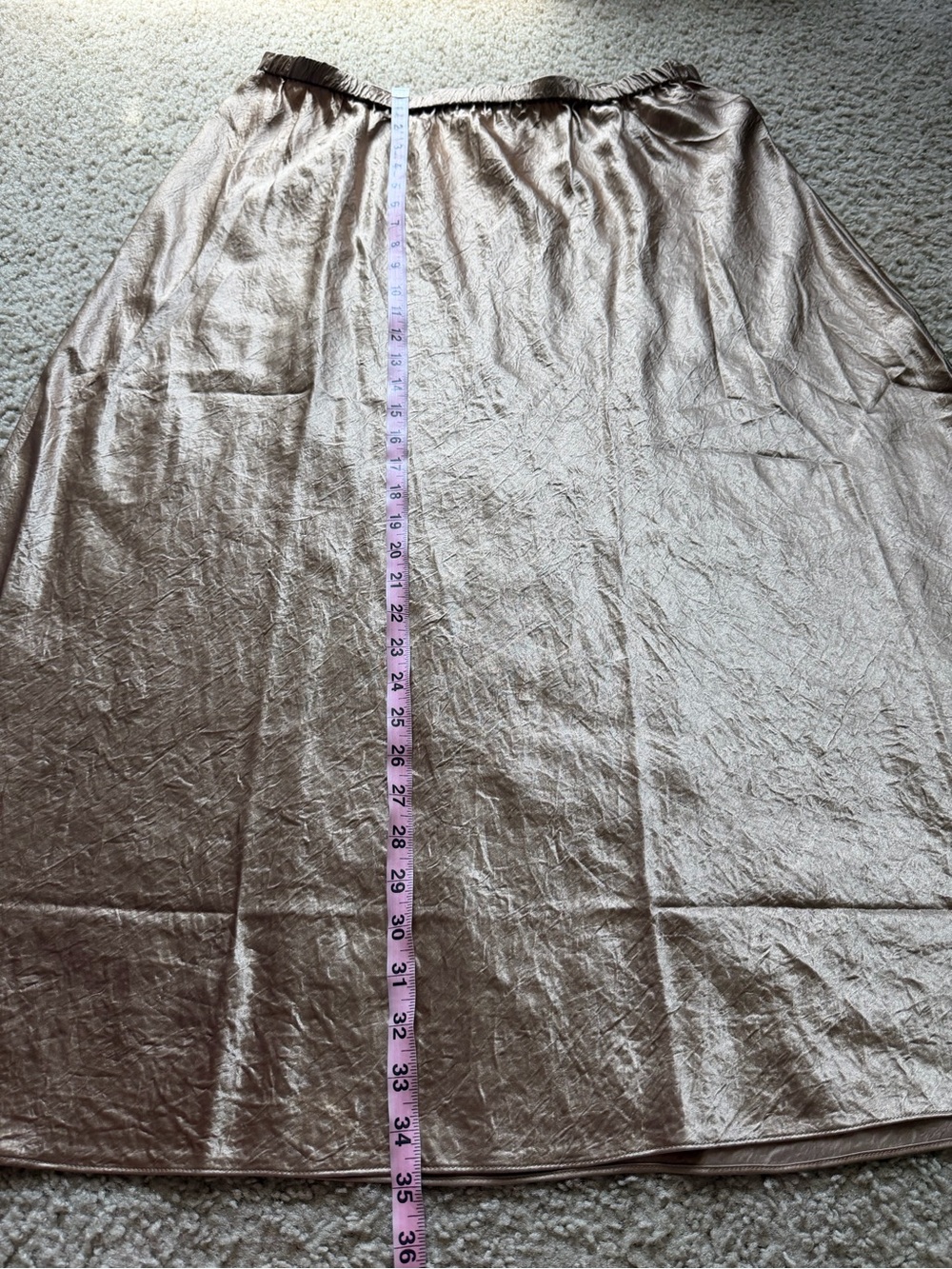 Eileen Fisher Textured Satin Slip Skirt XL Biscuit NWT - Picture 8 of 10
